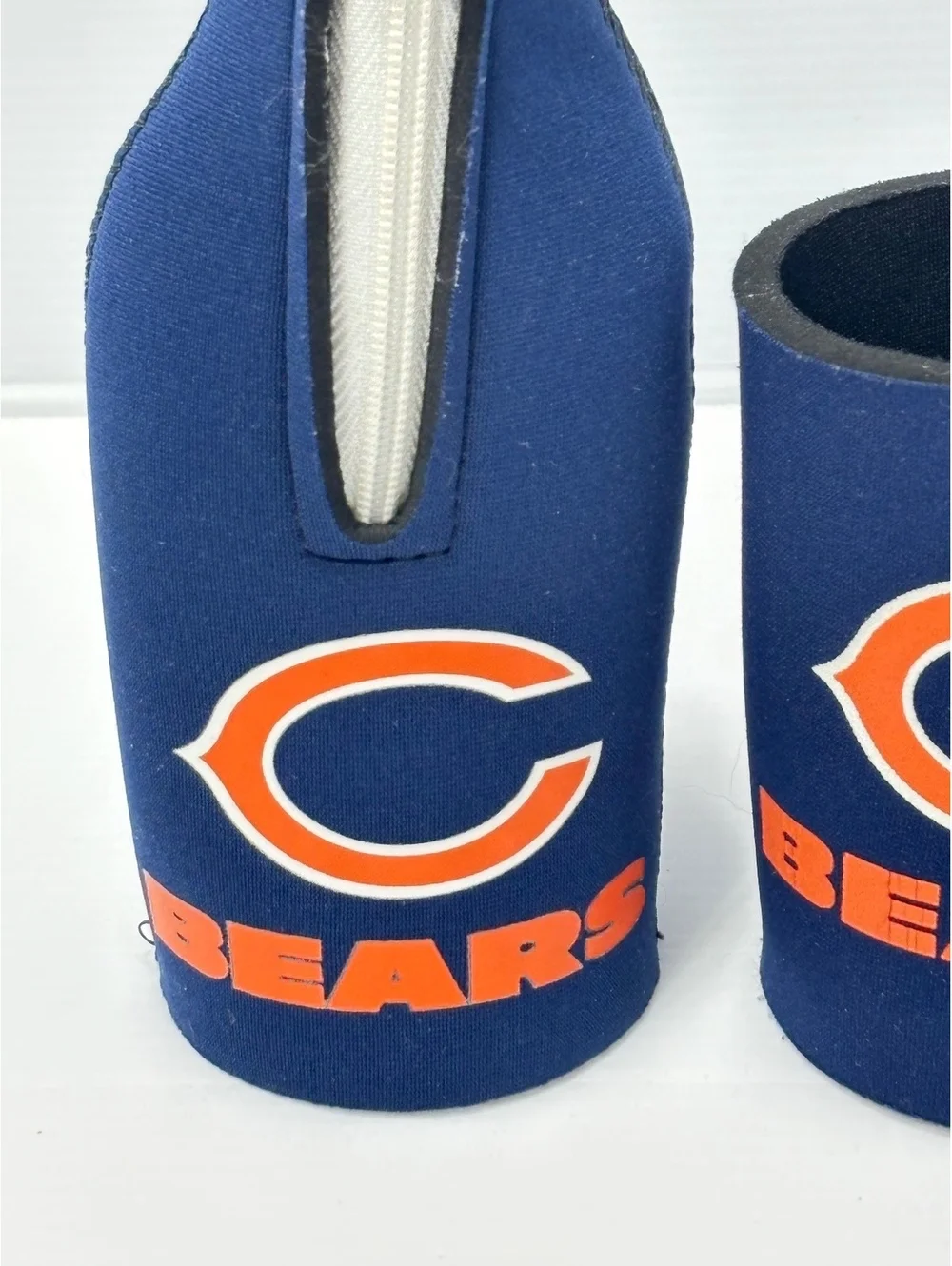Chicago Bears NFL Bottle and Can Cooler Set with Zippered Bottle Holder and Kooz